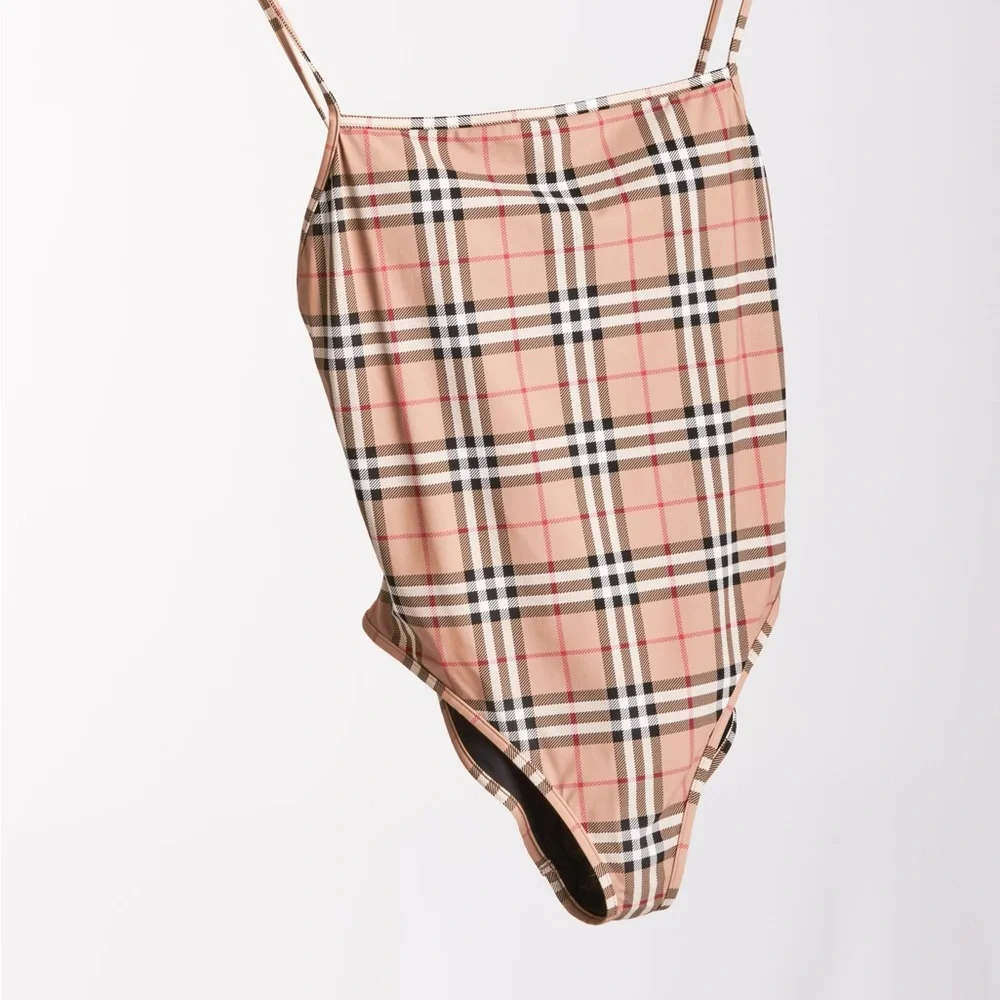 Burberry Women's Check One-Piece Swimsuit - Picture 2 of 7